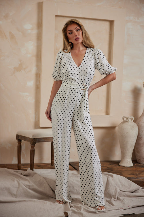 Manhattan Life Jumpsuit | Ivory (Final Sale)