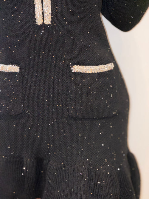 Holiday Fever Dress | Black/Silver