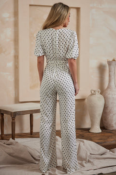Manhattan Life Jumpsuit | Ivory (Final Sale)