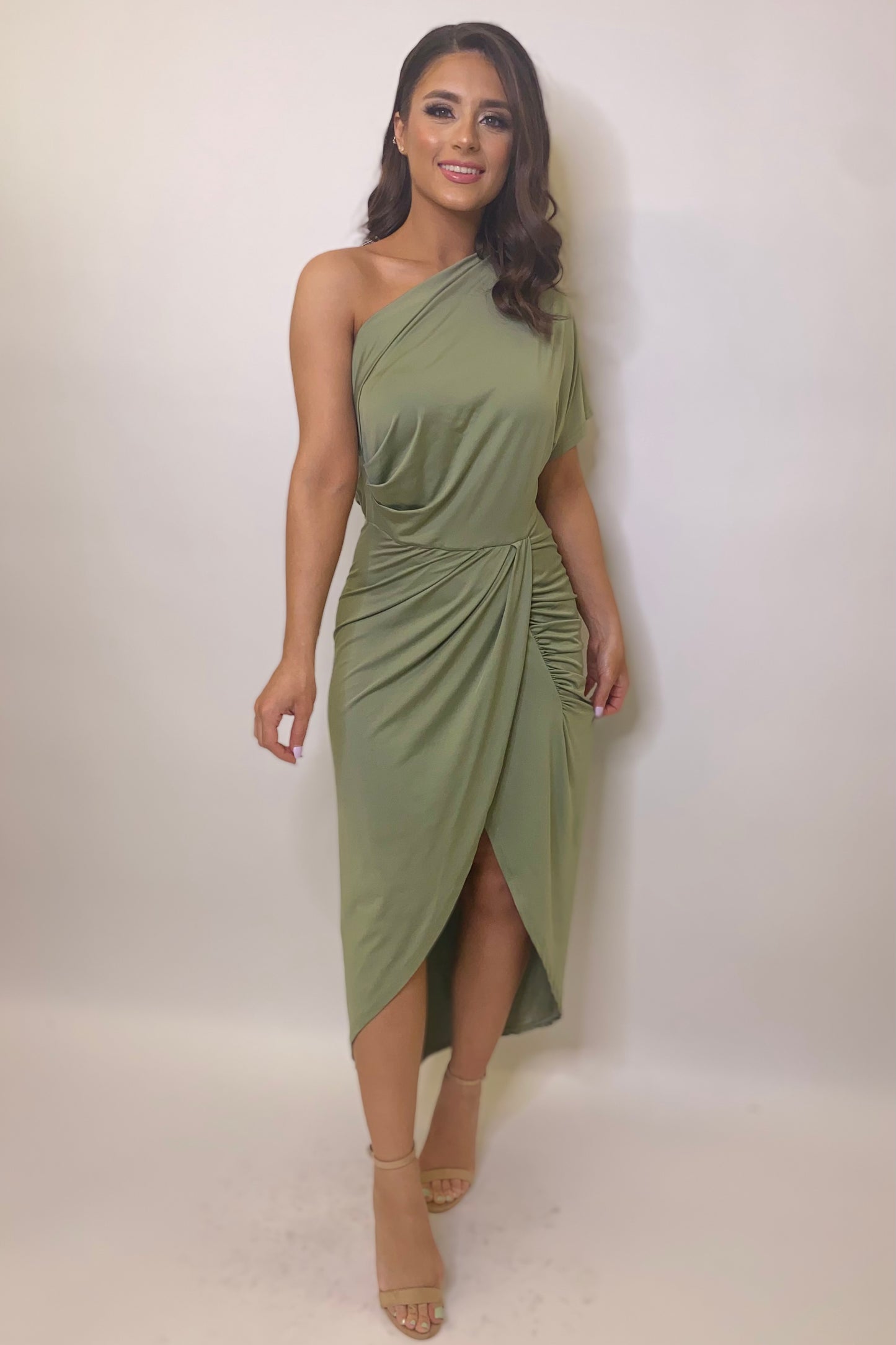 The Valeria Dress (Light Olive)