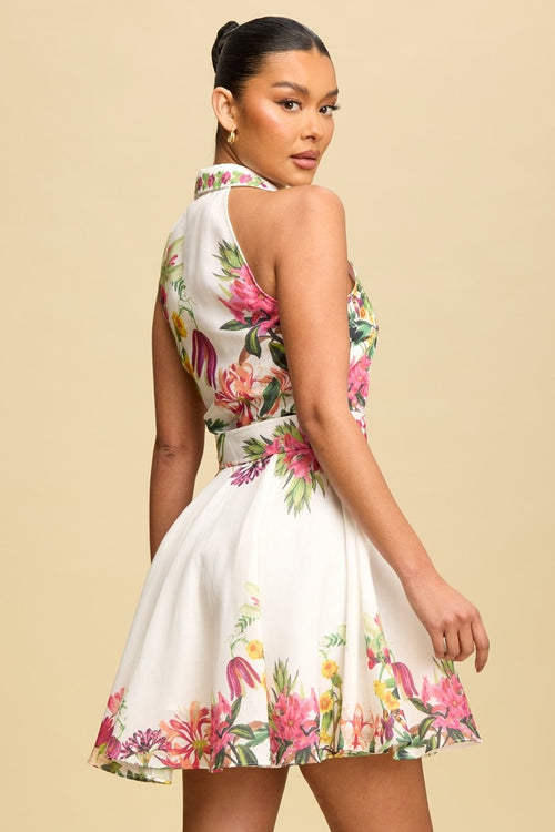Malibu Dreams Dress | White/Floral