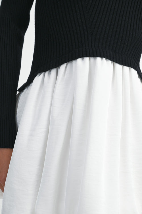 Lunch Date Dress | Black/Ivory