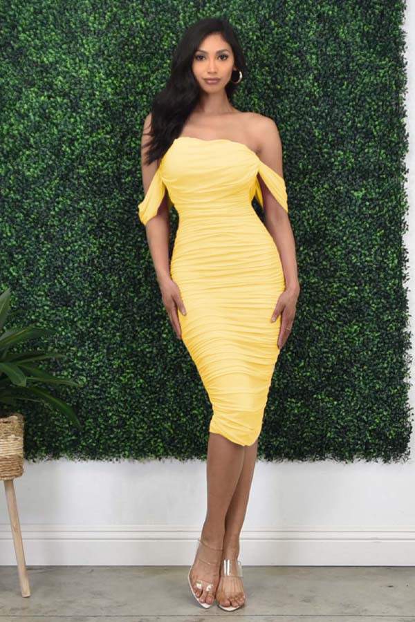 Kiss & Tell Dress (Yellow)