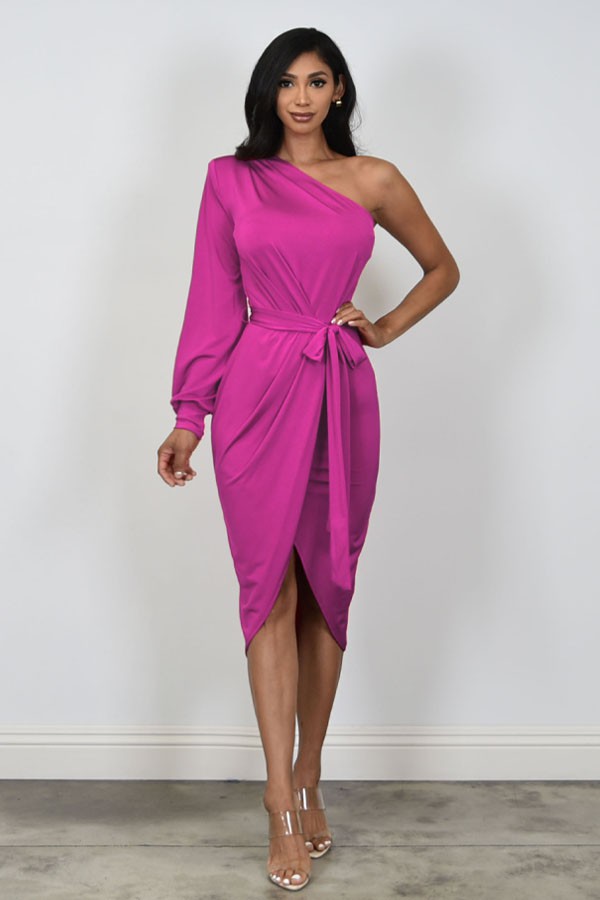 Graceful Kiss Dress (Magenta)