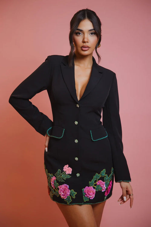 Boss In Bloom Dress | Black/Floral (FINAL SALE)