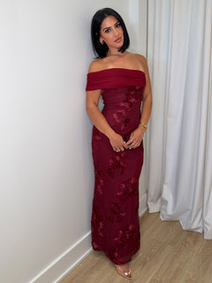 Everlasting Bloom Dress | Wine
