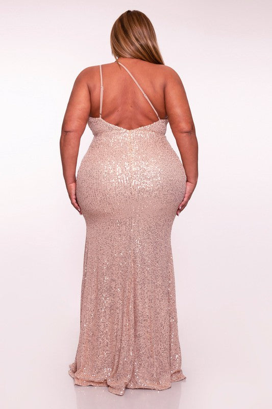 Queen Liz Dress (Champagne)