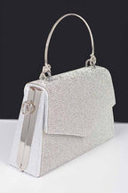 Midnight Glimmer Clutch | Silver
