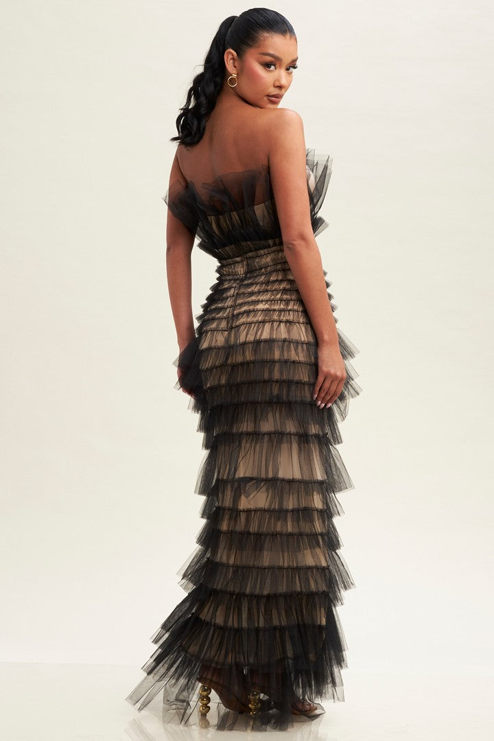 She's a Showstopper Dress (Black/Nude)