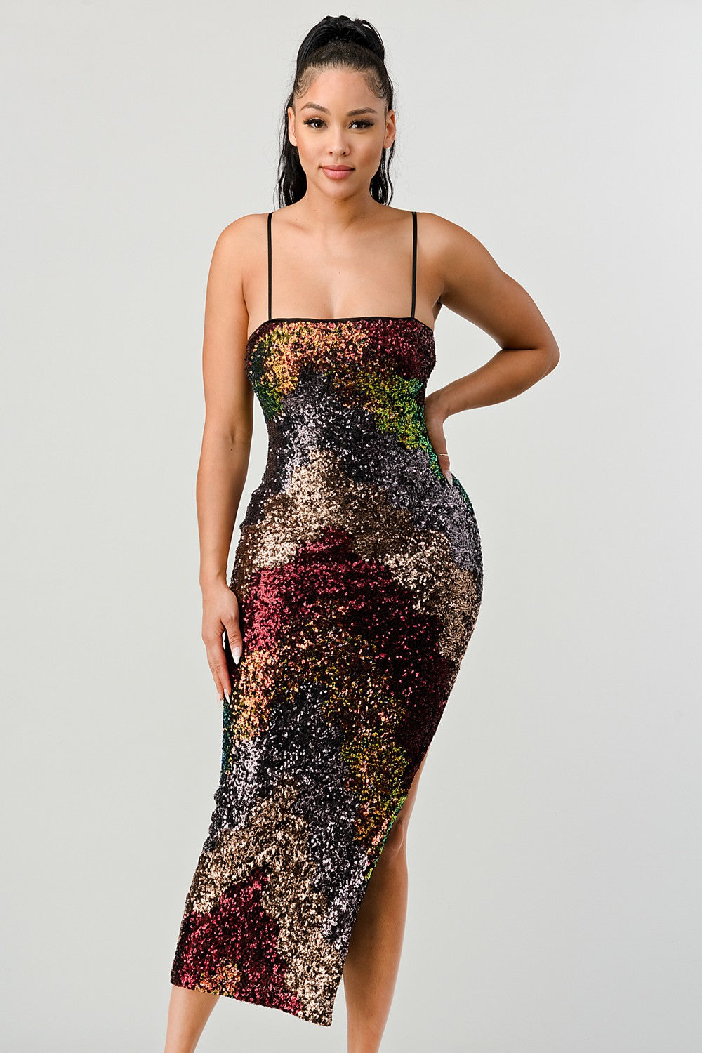 Electric Enchantment Dress (Black/Multi)