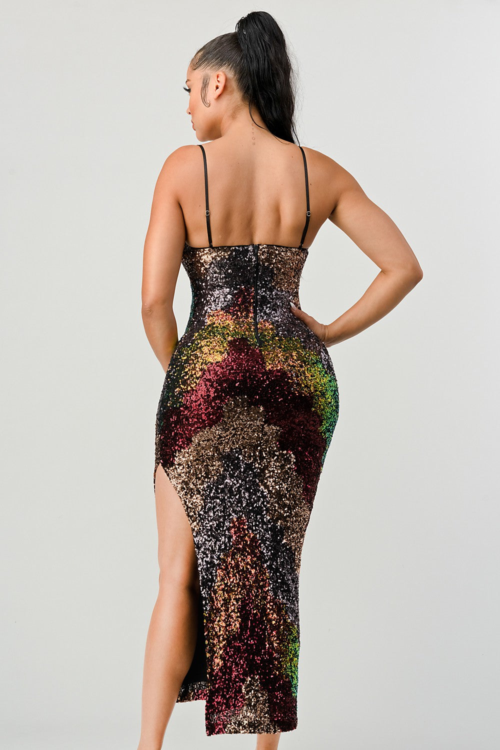 Electric Enchantment Dress (Black/Multi)