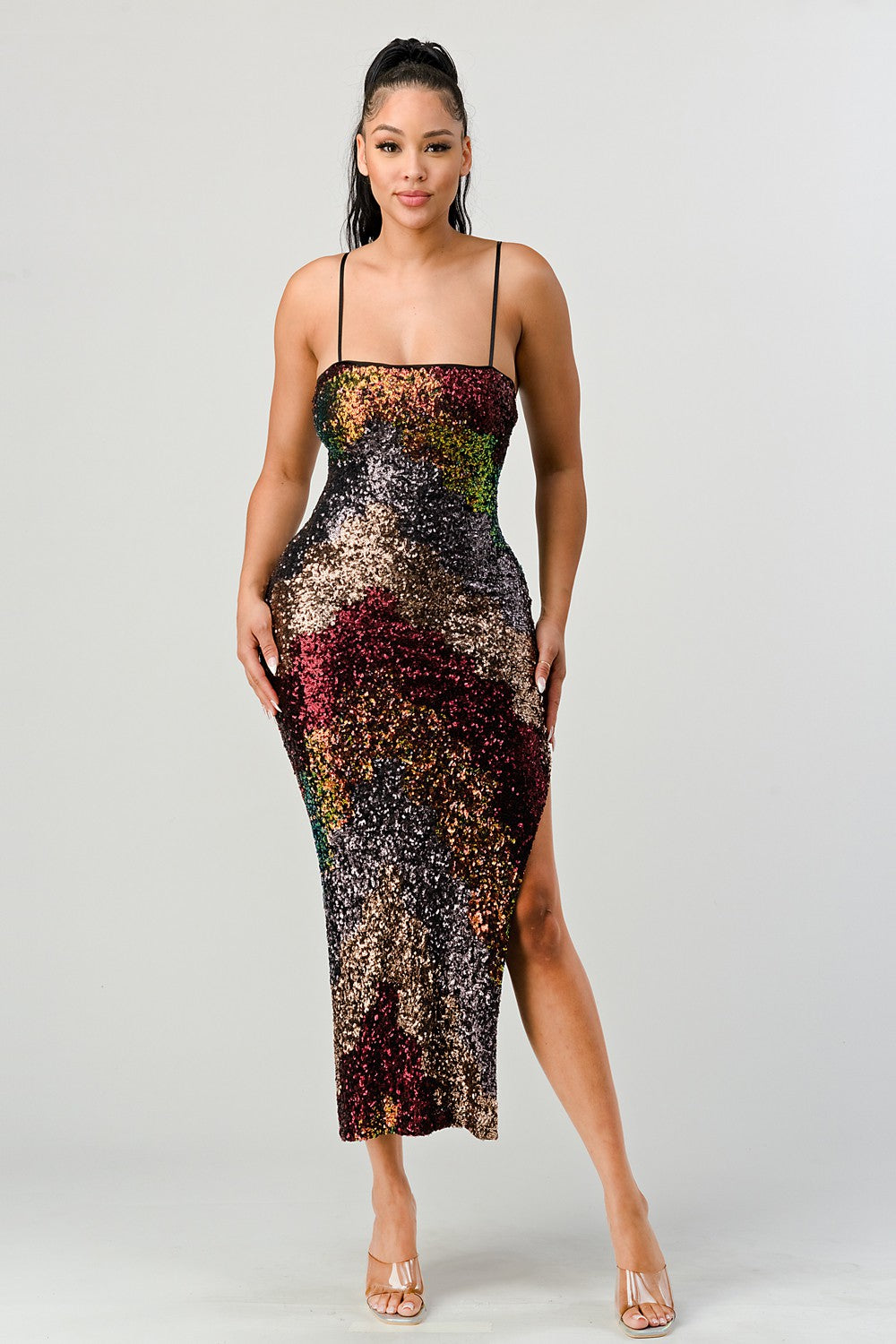 Electric Enchantment Dress (Black/Multi)