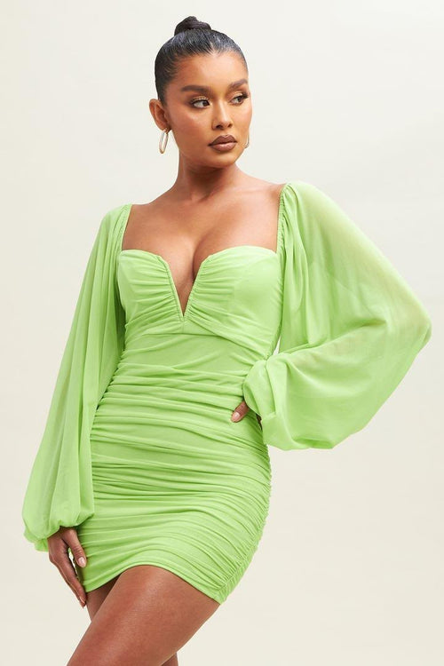 Wicked Game Dress | Lime Green