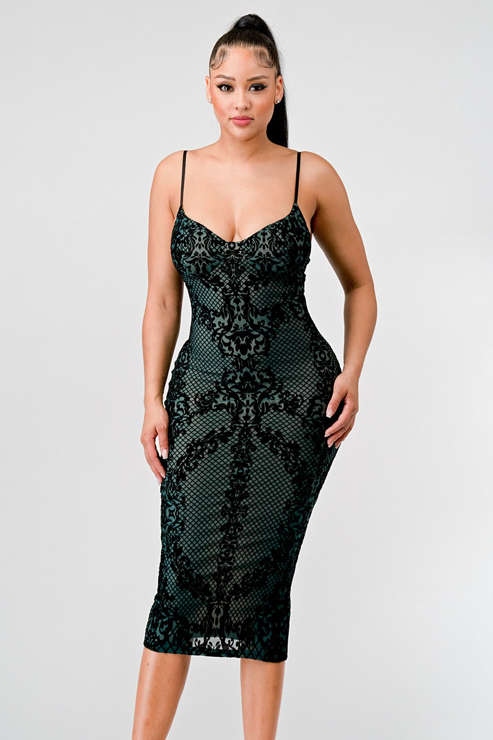 Vintage Vogue Dress (Hunter Green)