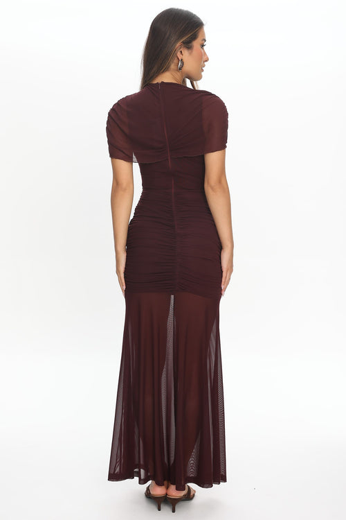 Candlelit Evening Dress | Maroon