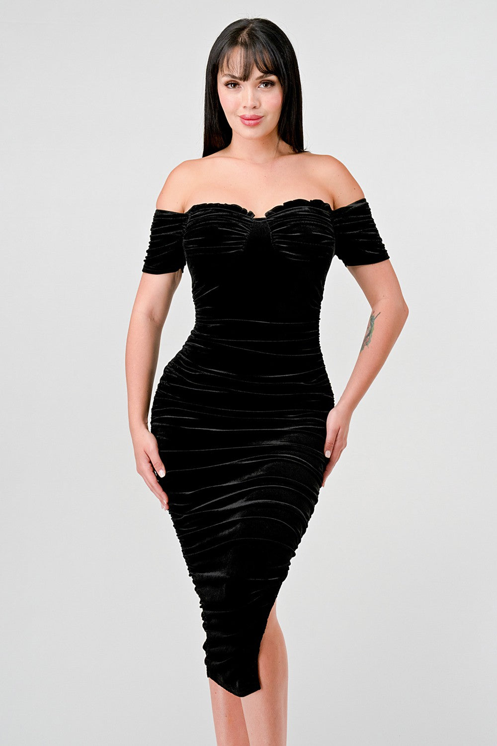 Velvet Romance Dress (Black)