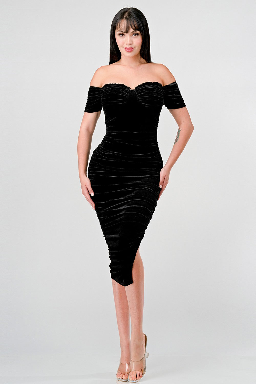 Velvet Romance Dress (Black)