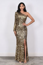 The Brianna Dress | Gold