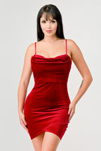 Velvet Fantasy Dress | Deep Red