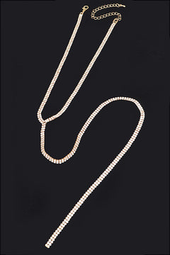 Rhinestone String Necklace