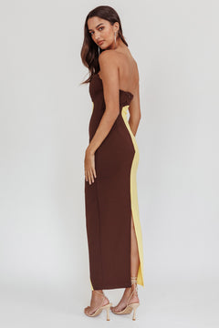 State of Mind Dress | Yellow / Brown