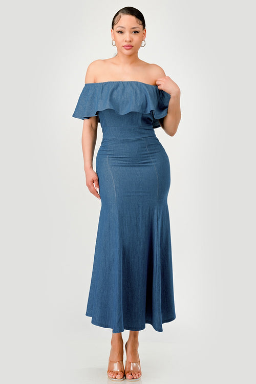 Life In Denim Dress | Medium Blue (Final Sale)