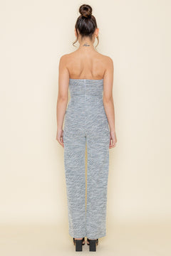 London Stroll Jumpsuit | Gray/White