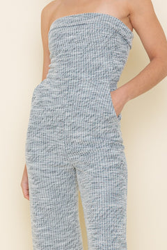 London Stroll Jumpsuit | Gray/White