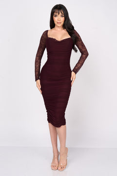 Midnight In Paris Dress | Wine