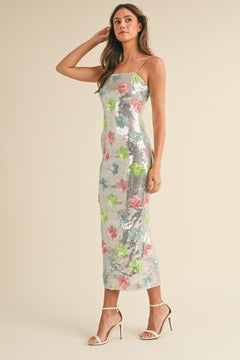 Dazzling Delight Dress | Silver/Multi