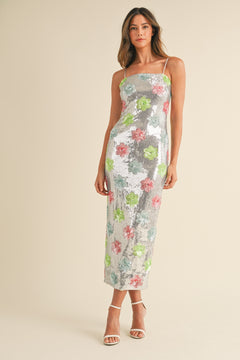 Dazzling Delight Dress | Silver/Multi
