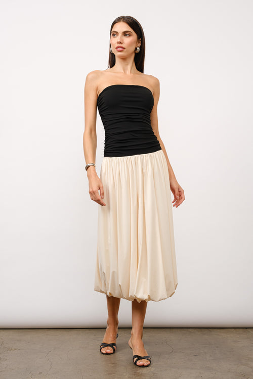 Modern Muse Dress | Black/Nude