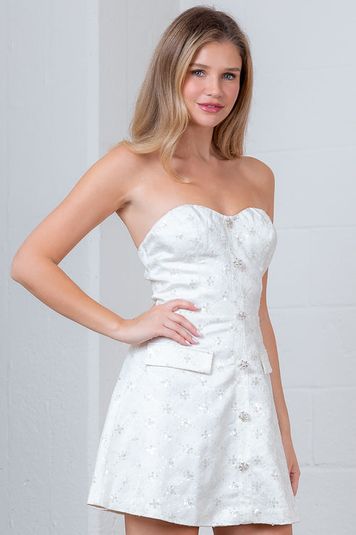 The Grace Mini Dress & Jacket Set | Ivory