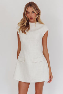 Uptown Girl Dress | Cream