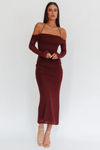 Crimson Grace Dress | Maroon