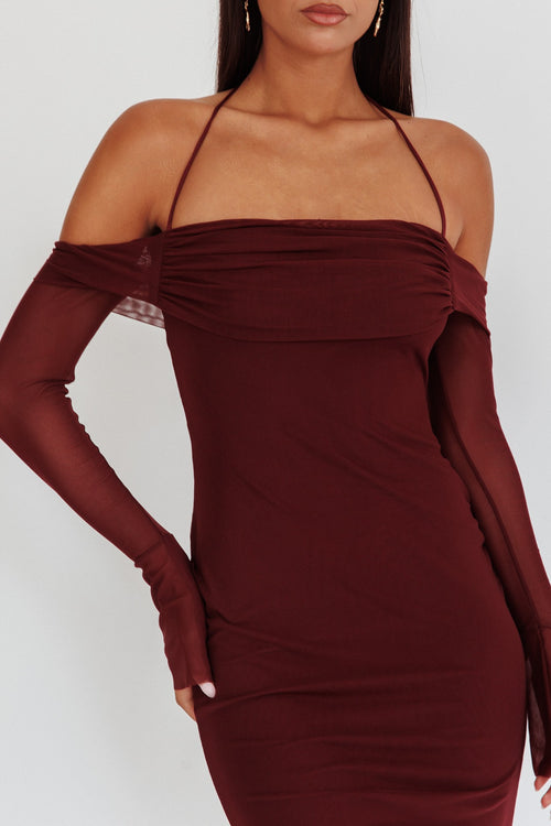 Crimson Grace Dress | Maroon