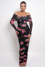 The Nedissa Dress | Black/Floral