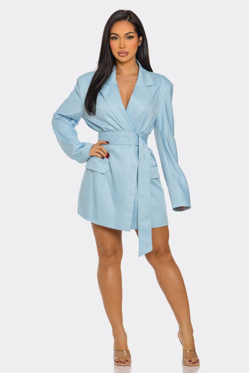 She's the Boss Blazer Dress | Blue (FINAL SALE)