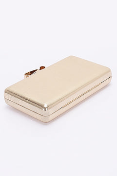 Metal Ribbon Clutch | Gold
