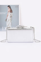 Metal Ribbon Clutch | Silver
