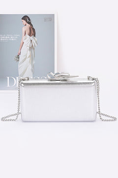 Metal Ribbon Clutch | Silver