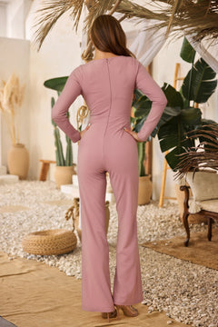 Sassy Boss Jumpsuit | Mauve