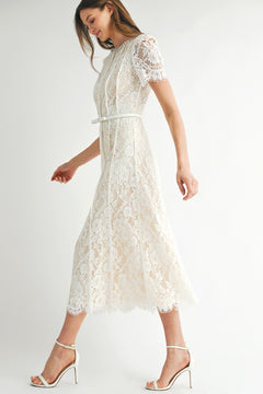 Lovely In Lace Dress | Ivory