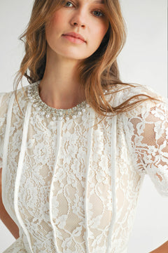 Lovely In Lace Dress | Ivory
