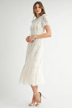Lovely In Lace Dress | Ivory