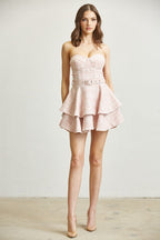 Pretty Little Tweed Dress | Blush