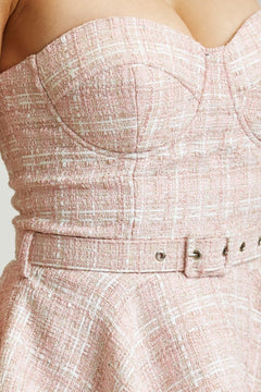 Pretty Little Tweed Dress | Blush