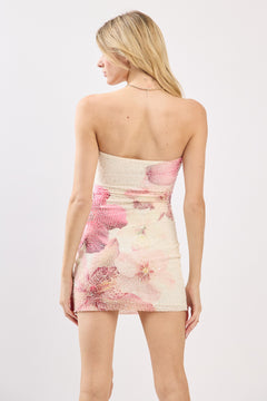 The Luna Dress | Cream/Pink Floral