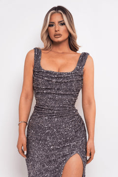 The Dinah Dress | Slate Gray