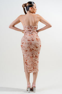 Falling In Love Dress | Nude/Multi